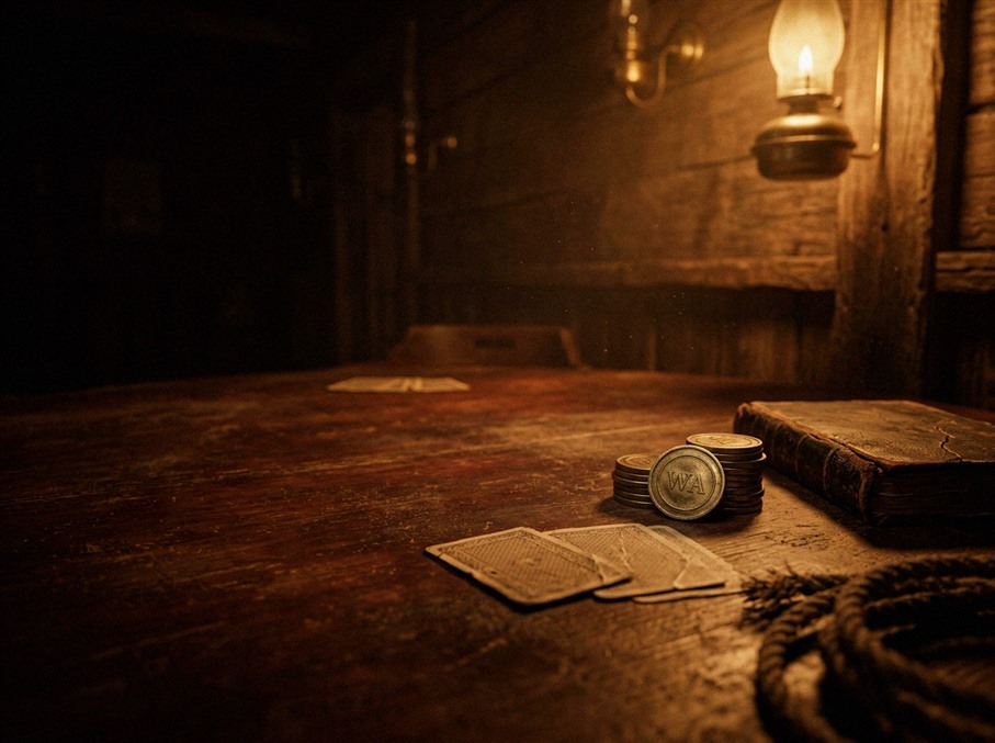 Player at computer screen with game interface